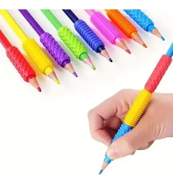 Set De Gomas Sensoriales Agarre Para Lápiz Niños Tea Autismo