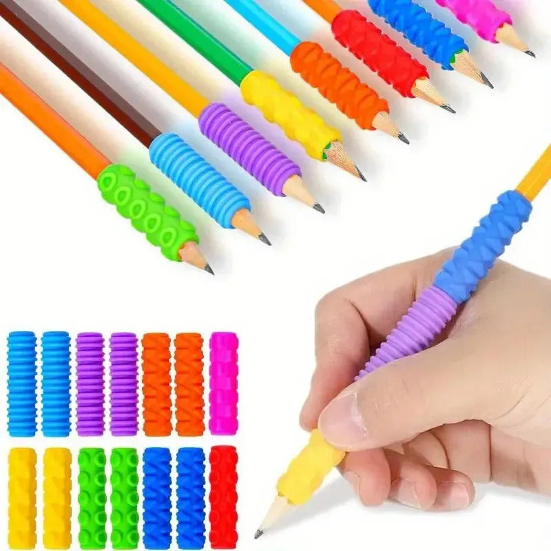Set De Gomas Sensoriales Agarre Para Lápiz Niños Tea Autismo