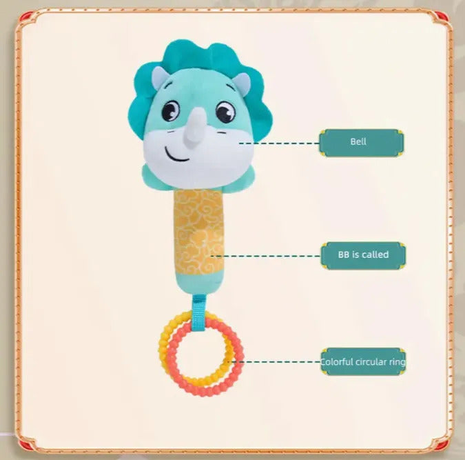 Juguete Sonajero De Bebe, Peluche Sensorial Mordedor