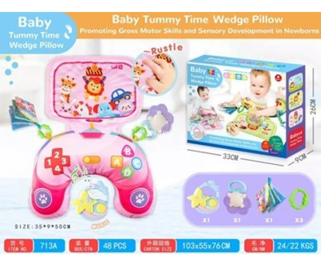 Cojin Sensorial Tummy Time, Almohada Bebe Boca Abajo