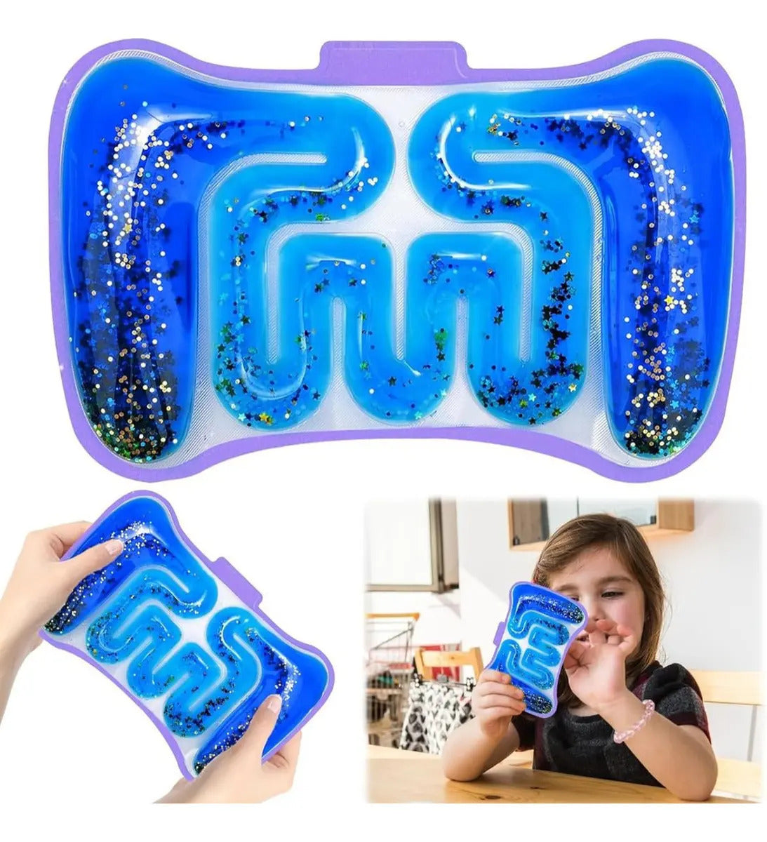 Pack 2 Juguete Sensorial Blando Con Purpurina Autismo Tdah