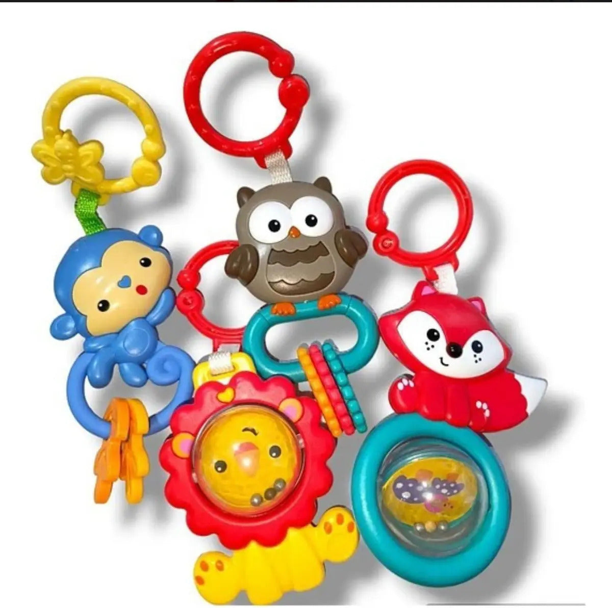 Colgante Sonajero Sensorial, Juguete Animalitos Bebe Gav