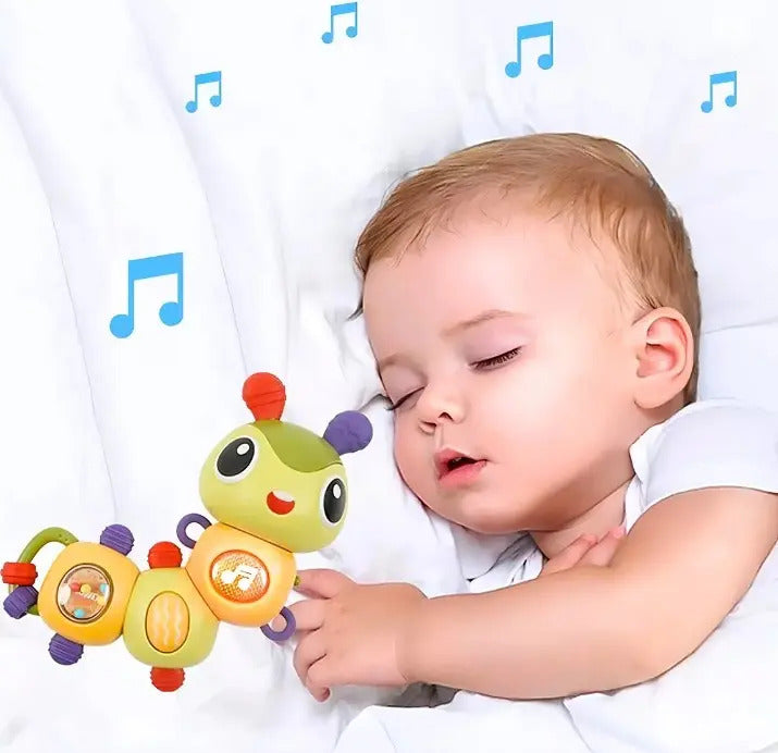 Sonajero Oruga Bebe Con Luz Y Musica Estimulación Sensorial