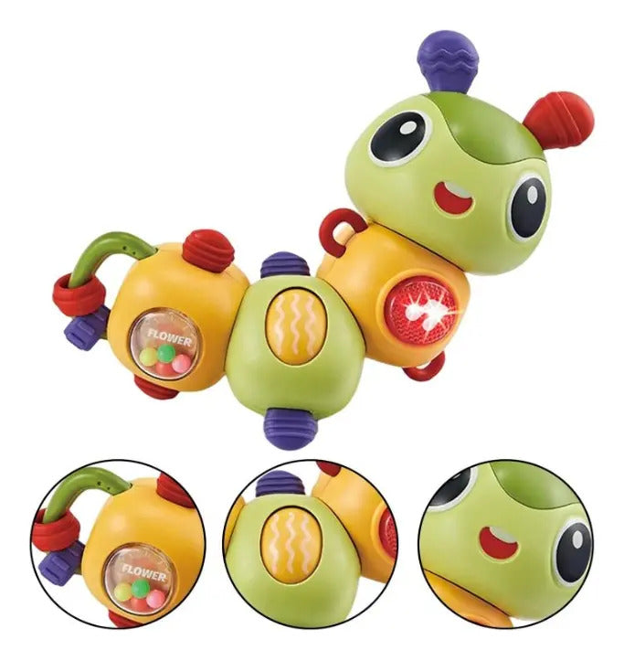 Sonajero Oruga Bebe Con Luz Y Musica Estimulación Sensorial