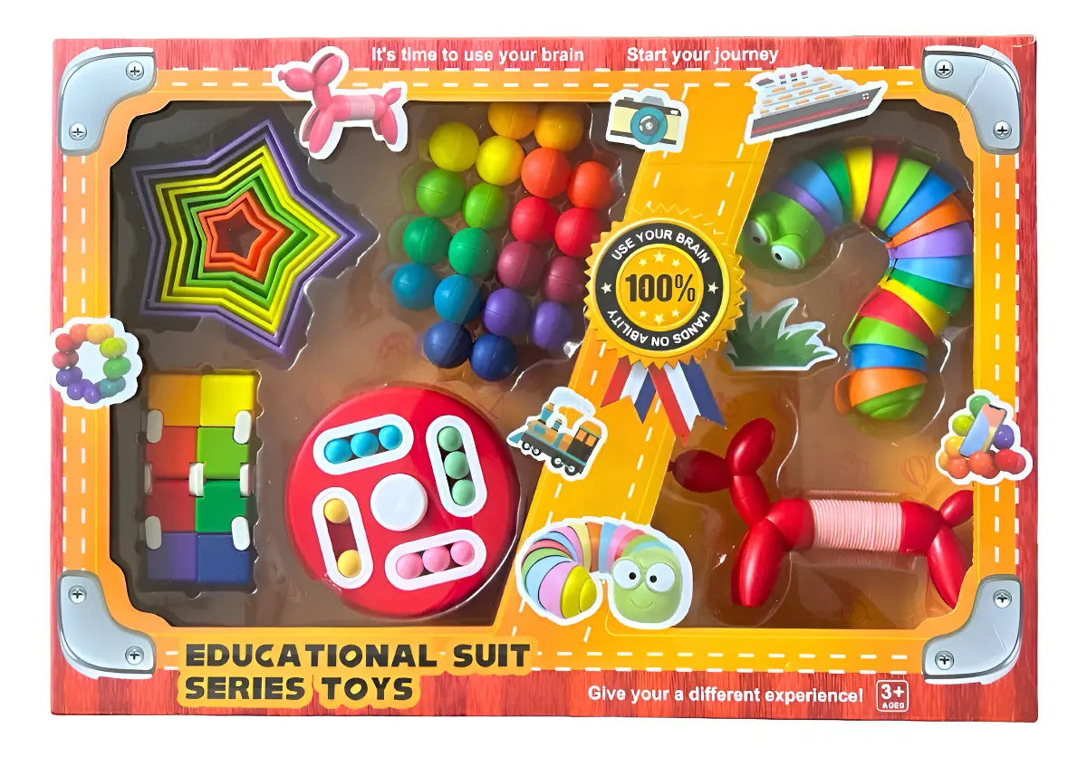 Kit/set Sensorial Educativo Antiestrés 6 Piezas Para Niños