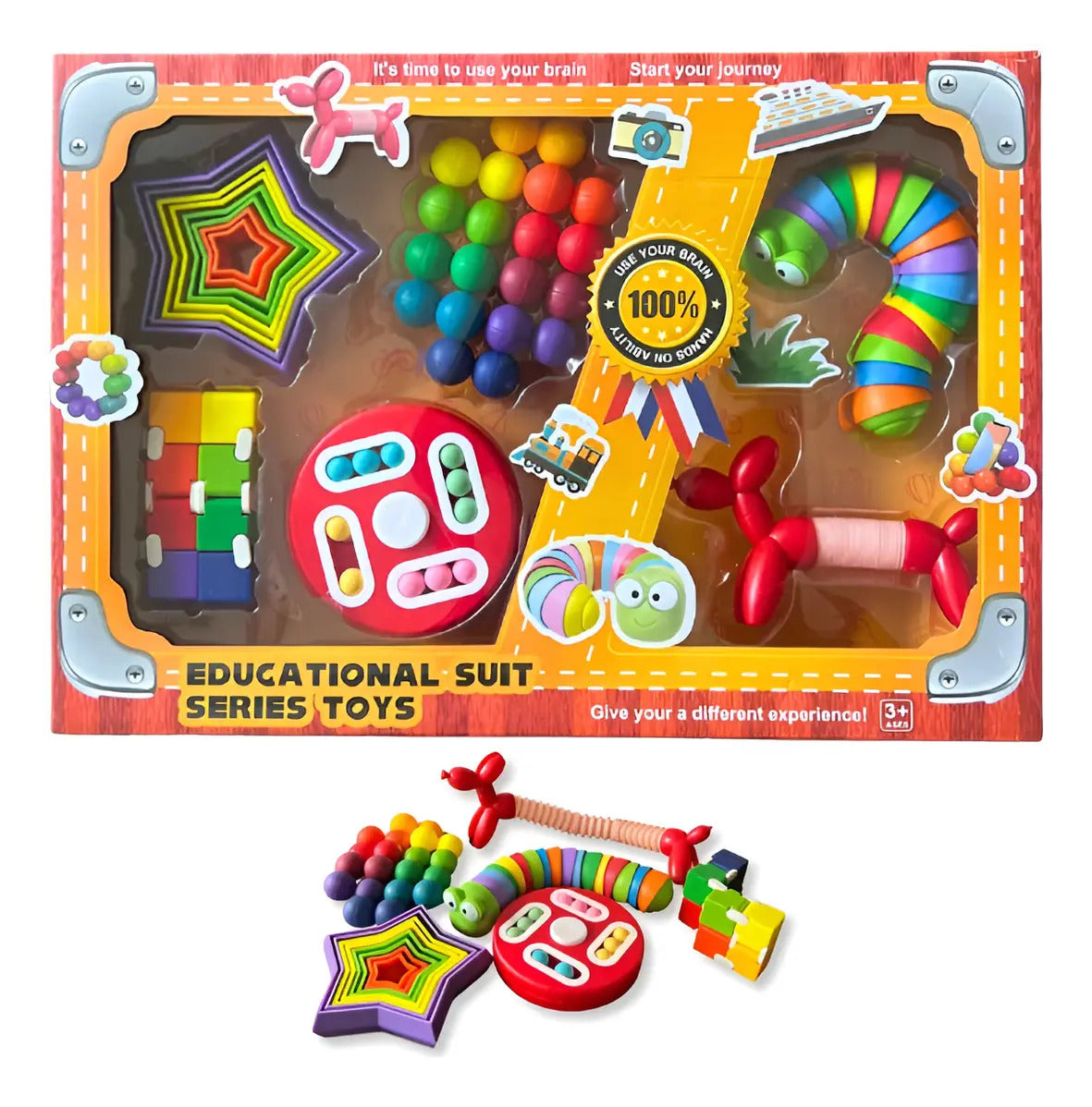 Kit/set Sensorial Educativo Antiestrés 6 Piezas Para Niños
