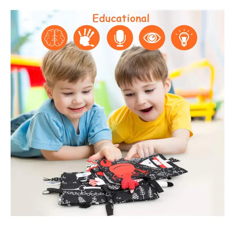 Libro Sensorial Bebes Estimulación Blanco Y Negro Rn Gav Imp