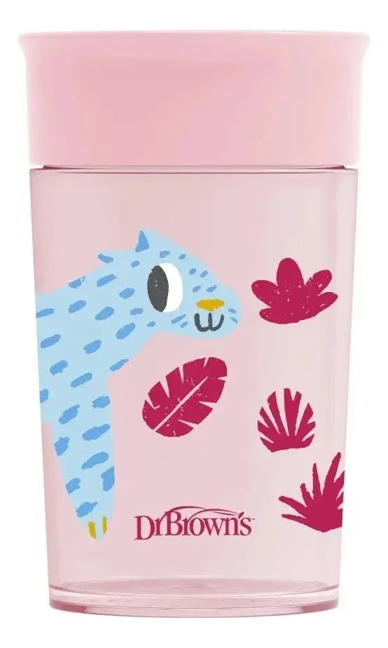 Vaso Bebe Antiderrame 360° 300ml Silicona 9m+ Dr Brown's