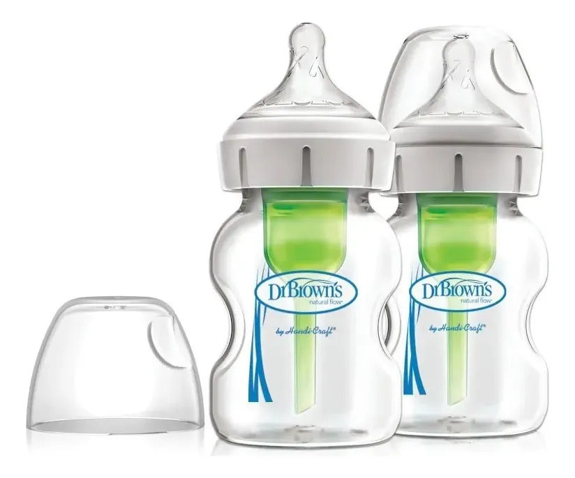 Mamaderas Vidrio Dr Brown's Options+ Anticólicos Pack 2 Unid