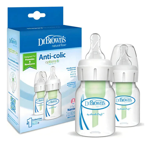 2 Biberones Dr Brown´s De 120ml 2 Oz Para Prematuro Y Rn