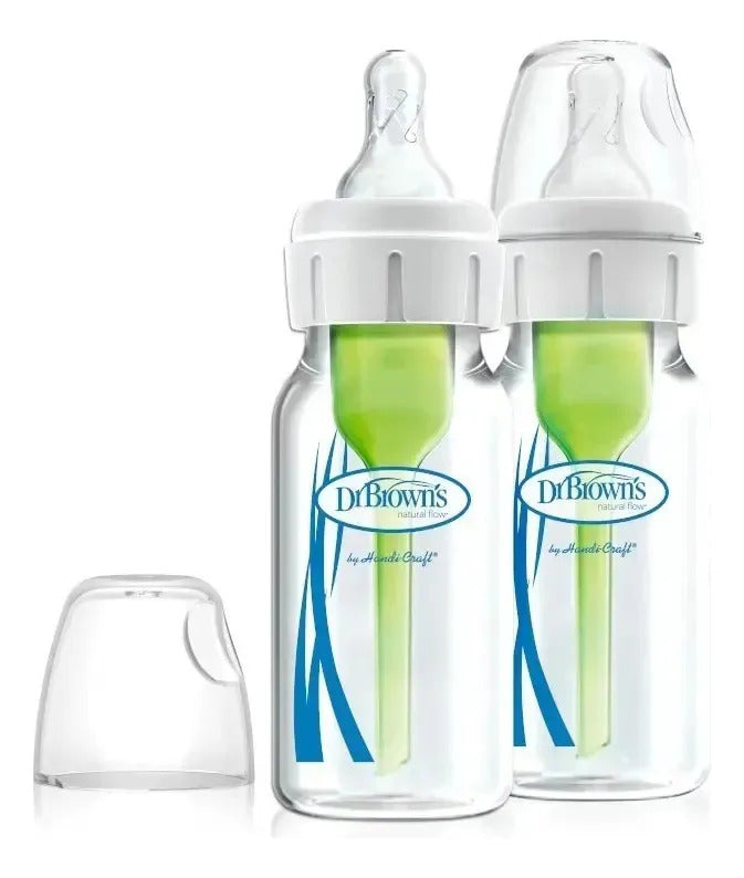 Pack 2 Mamadera Anticólicos  Dr Brown's Vidrio 120ml