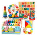Pack 10 Juguetes Didácticos De Madera Para Niños Montessori