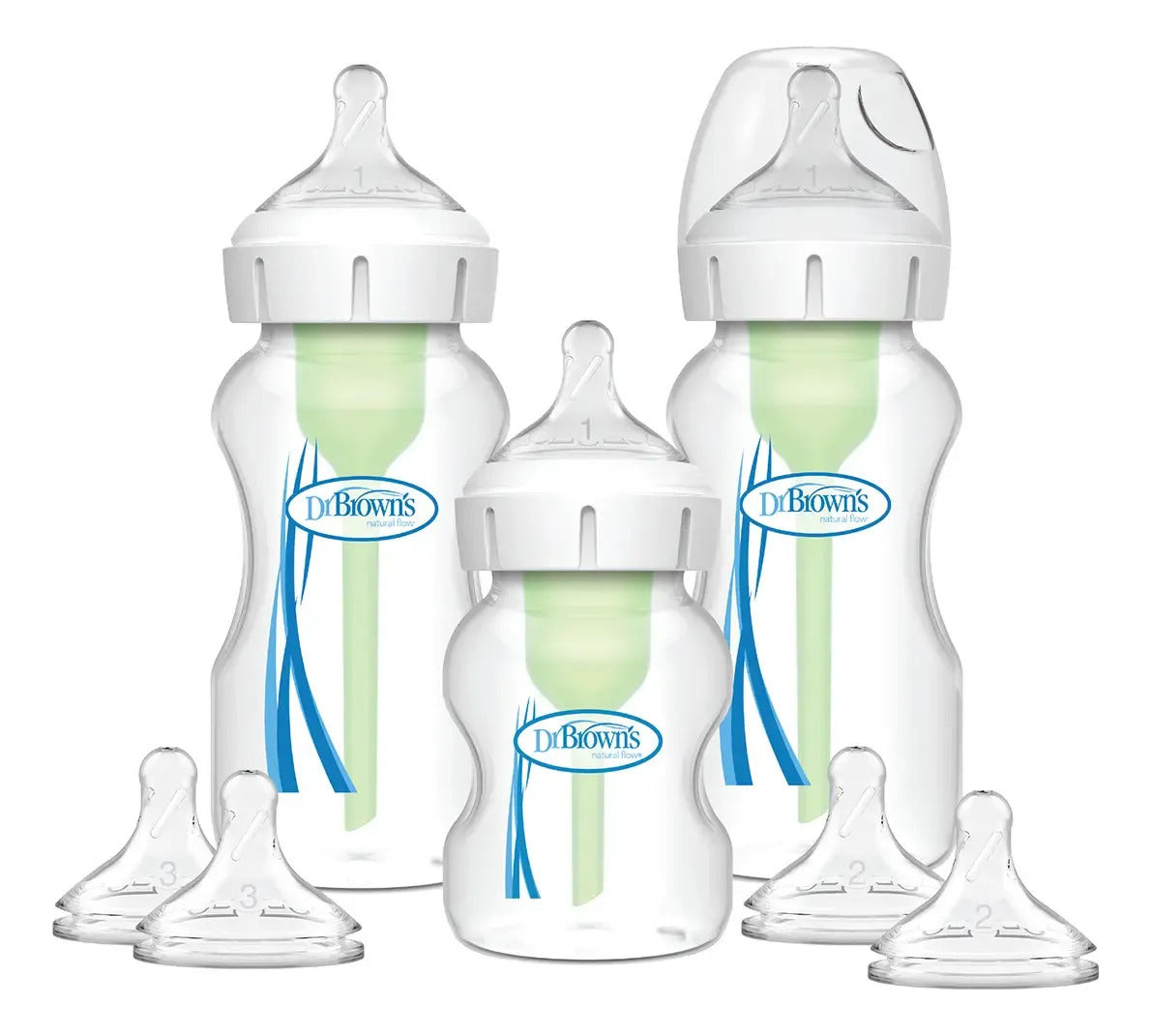 Kit De Mamaderas Inicio Dr Brown's 270 Y 250ml, Anticólicos