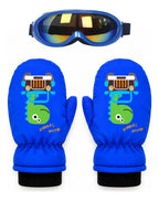 Guantes Mitones + Antiparras Para Nieve Niños De 1 A 5 Años