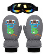 Guantes Mitones + Antiparras Para Nieve Niños De 1 A 5 Años