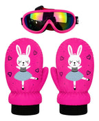 Guantes Mitones + Antiparras Para Nieve Niños De 1 A 5 Años