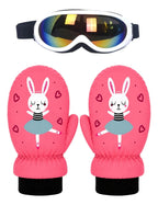 Guantes Mitones + Antiparras Para Nieve Niños De 1 A 5 Años