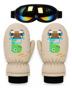 Guantes Mitones + Antiparras Para Nieve Niños De 1 A 5 Años