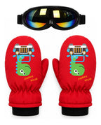 Guantes Mitones + Antiparras Para Nieve Niños De 1 A 5 Años