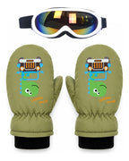 Guantes Mitones + Antiparras Para Nieve Niños De 1 A 5 Años
