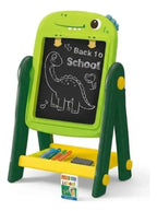 Pizarra Atril Infantil Diseño Dinosaurio Con Tizas Y Borrado