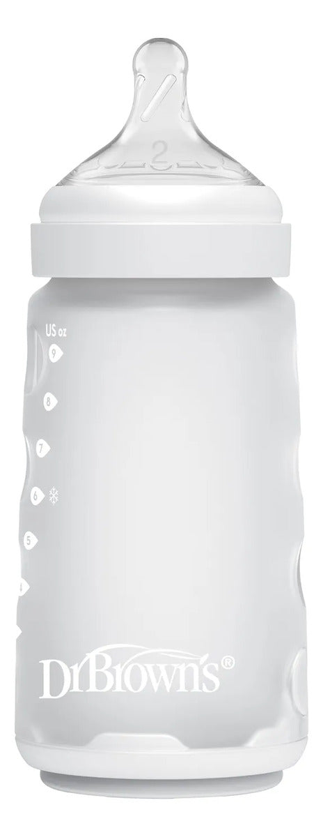 Mamadera Anticólico Silicona Boca Ancha Dr. Brown's 270ml