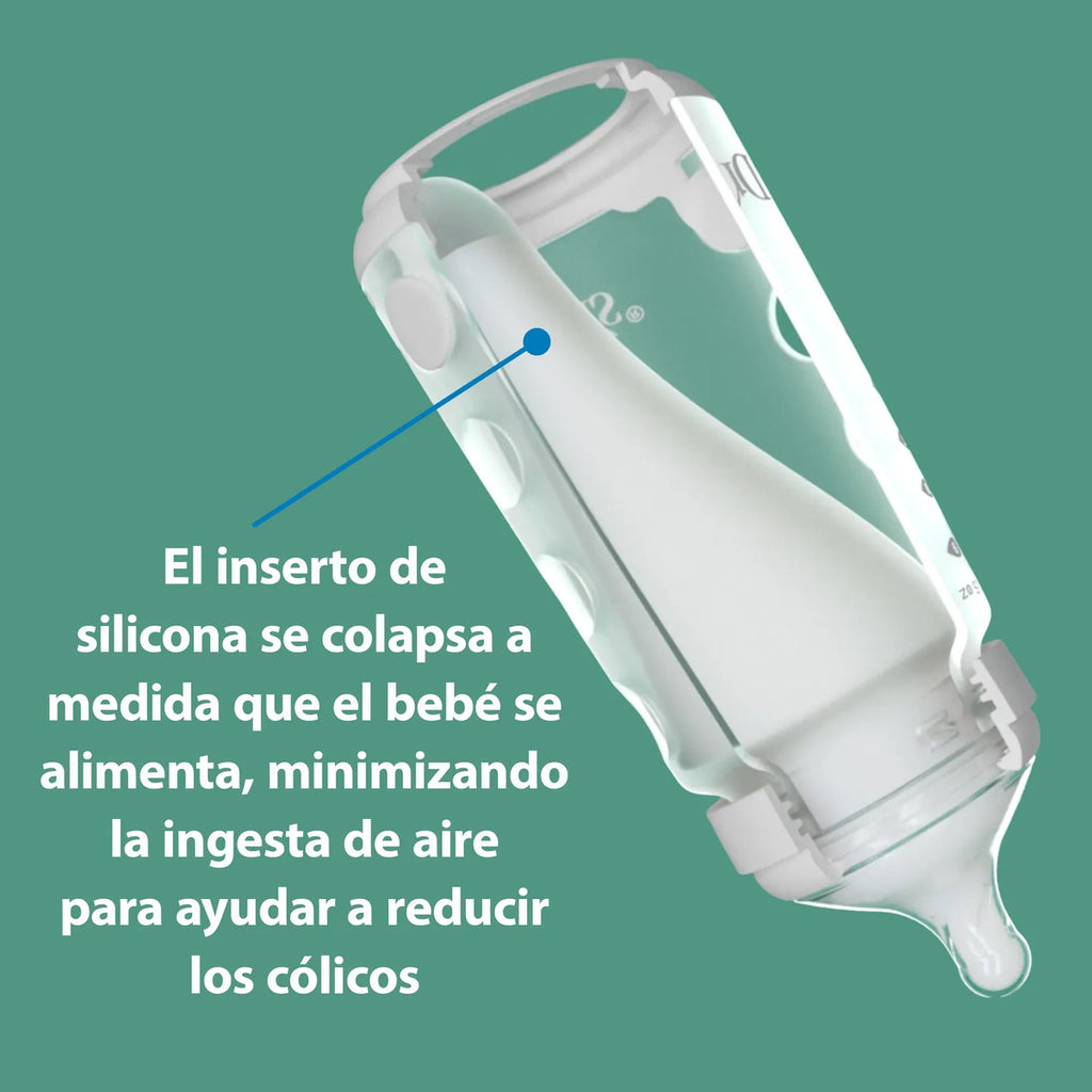 Mamadera Anticólico Silicona Boca Ancha Dr. Brown's 270ml