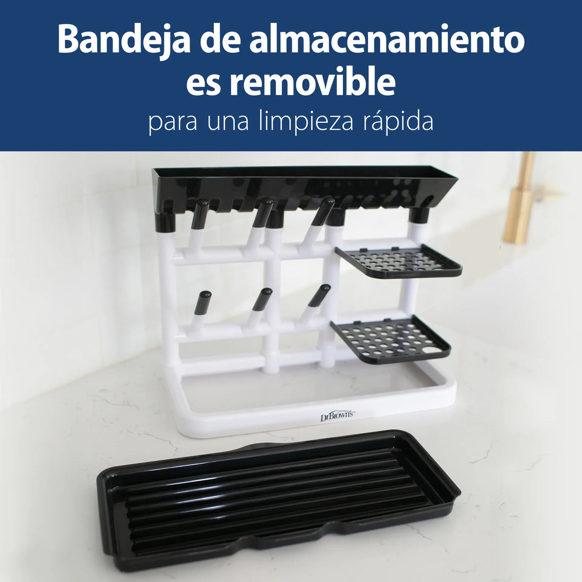 Escurridor Rack Universal Para Mamaderas Dr. Brown's Gris