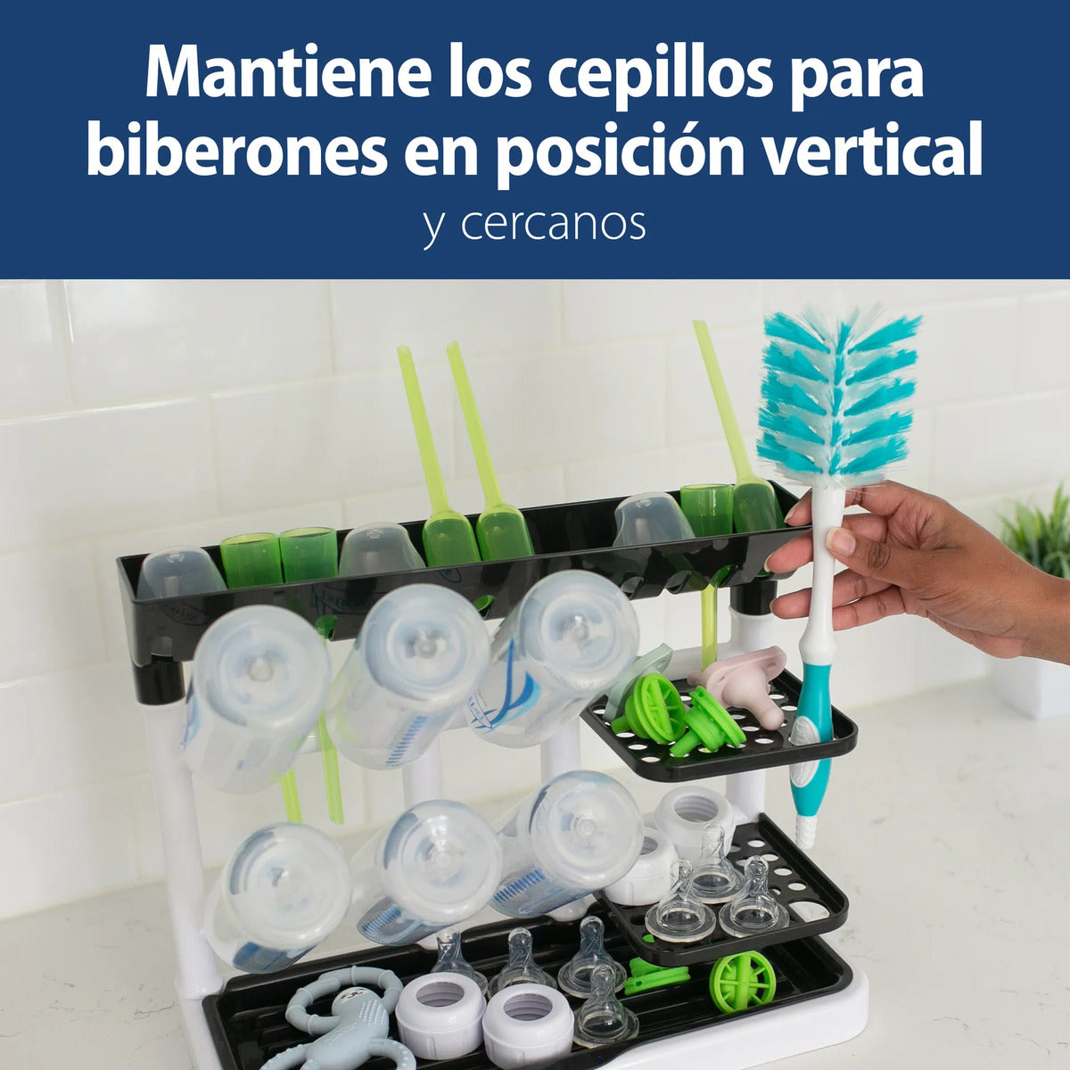 Escurridor Rack Universal Para Mamaderas Dr. Brown's Gris