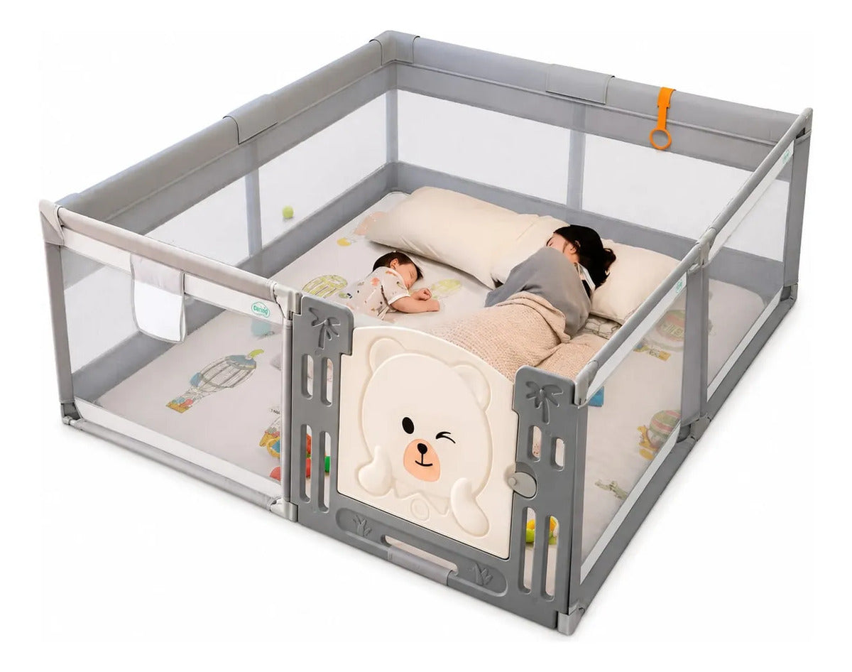 Corral Bebé Con Puerta Osito + Pelotas 180x200cm Gav Import