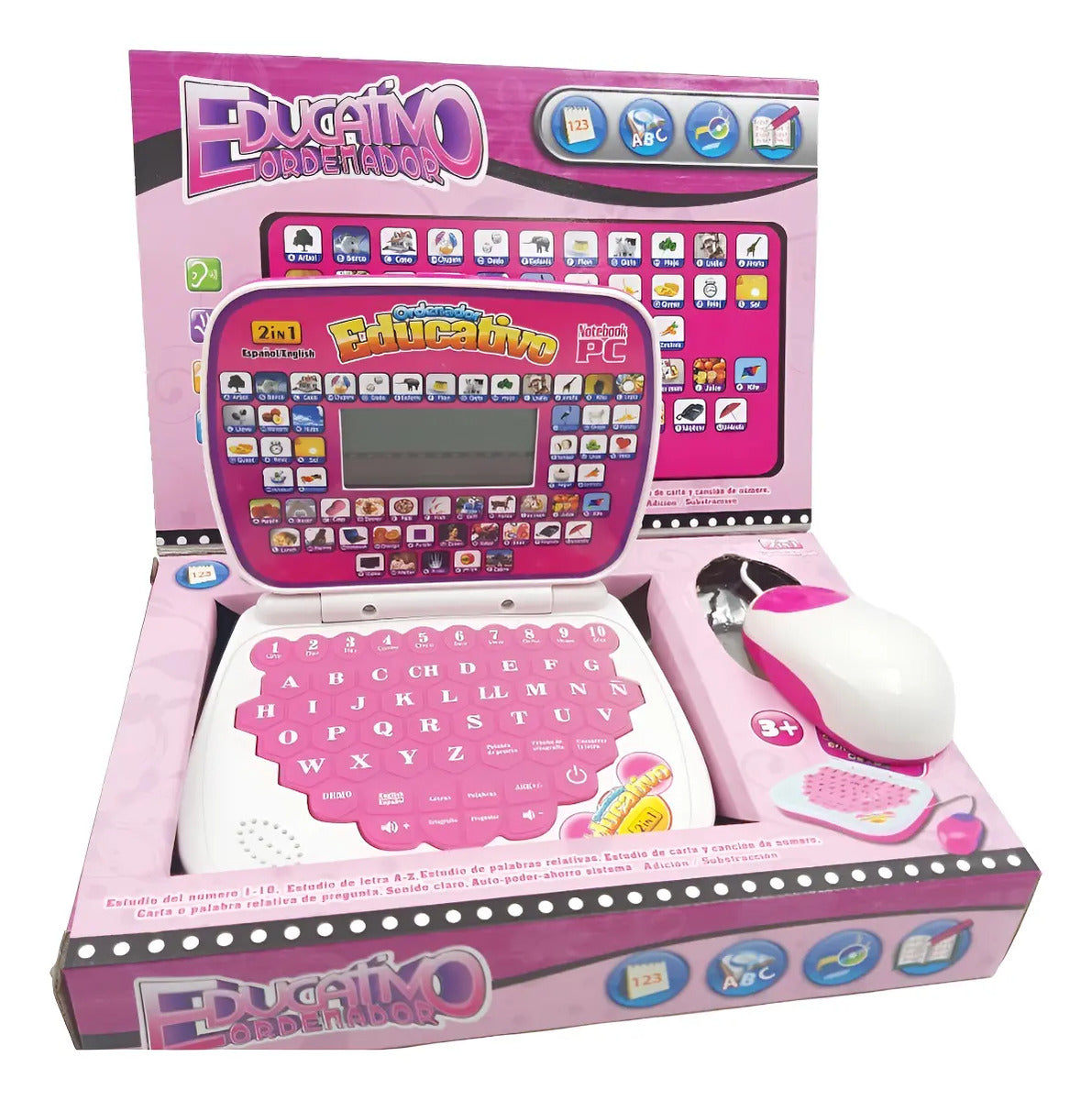 Ordenador Didactico Educativo Para Niños Color Rosa