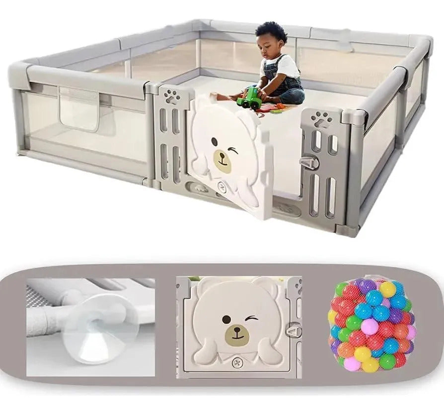 Corral Para Bebé Con Puerta Grande, 180 X 120 Premium
