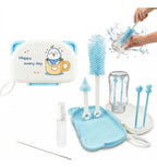 Kit Limpieza Mamaderas Portátil Escurridor Cepillo Silicona