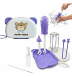 Kit Limpieza Mamaderas Portátil Escurridor Cepillo Silicona