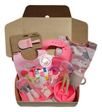 Kit de Alimentación para Bebé con Baberos y Mordedor · Rosa