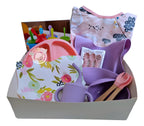 Kit de Alimentación con Plato Dividido, Vaso y Accesorios · Lila