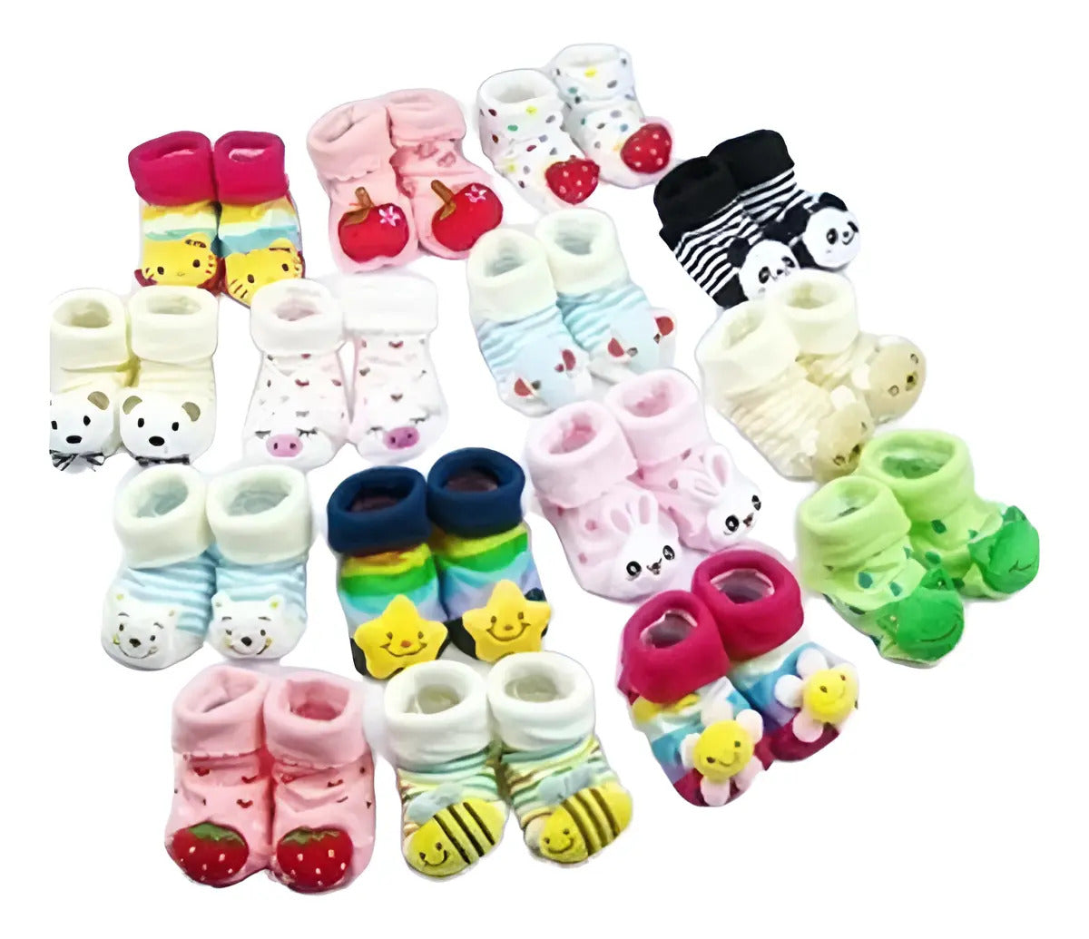 Pack de dos pares de calcetines con animalitos, diseños niña