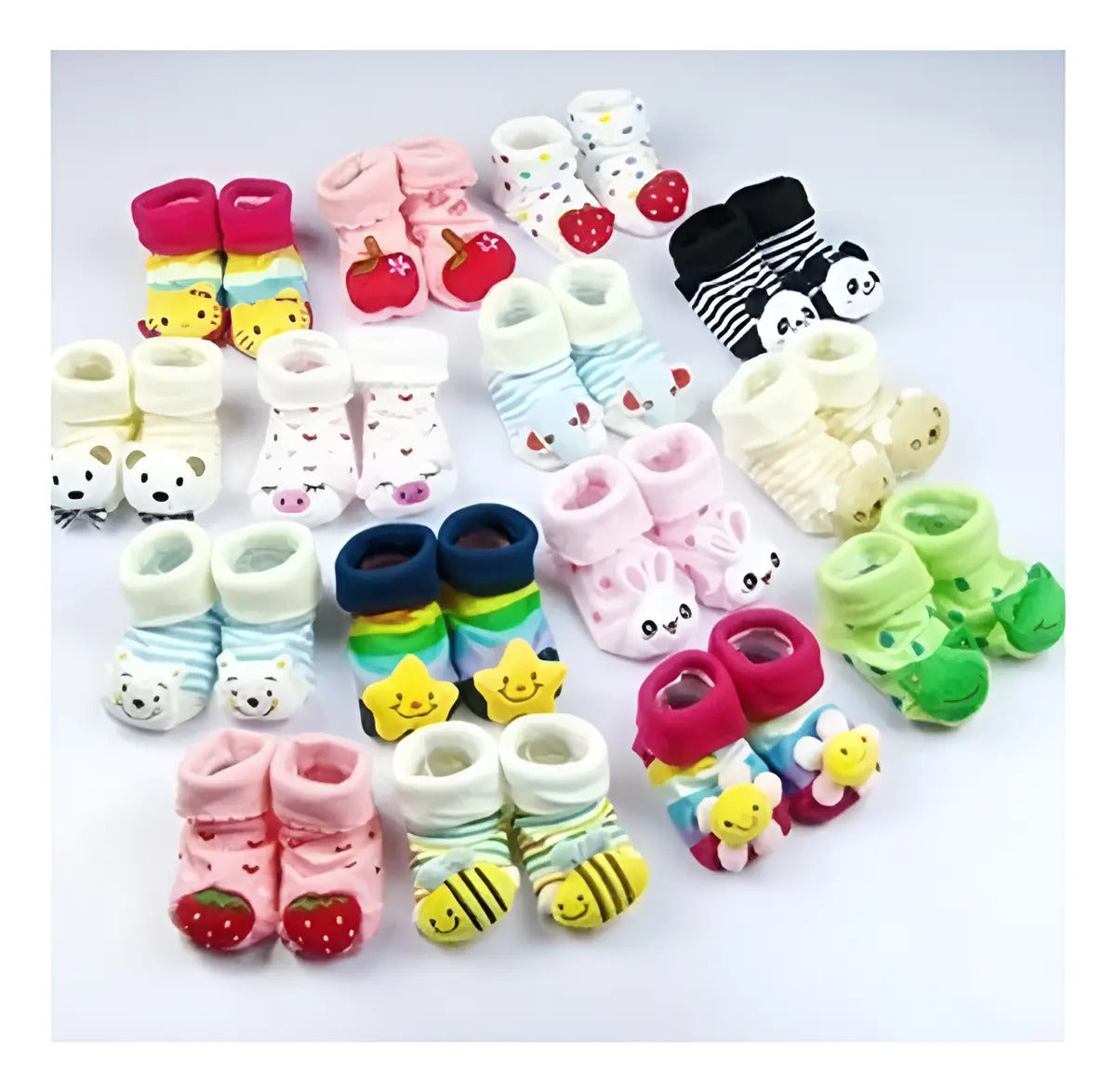 Pack de dos pares de calcetines con animalitos, diseños niño