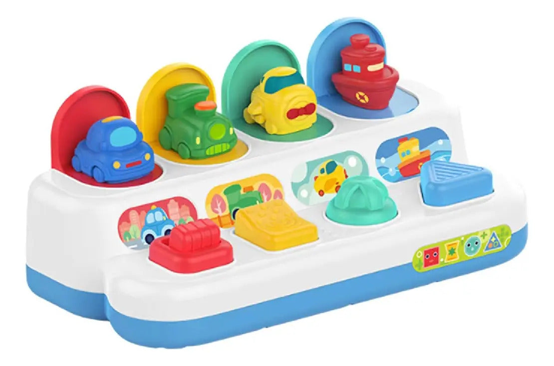 Juego Pop Up Didáctico Vehiculos Caja Montessori Infantil