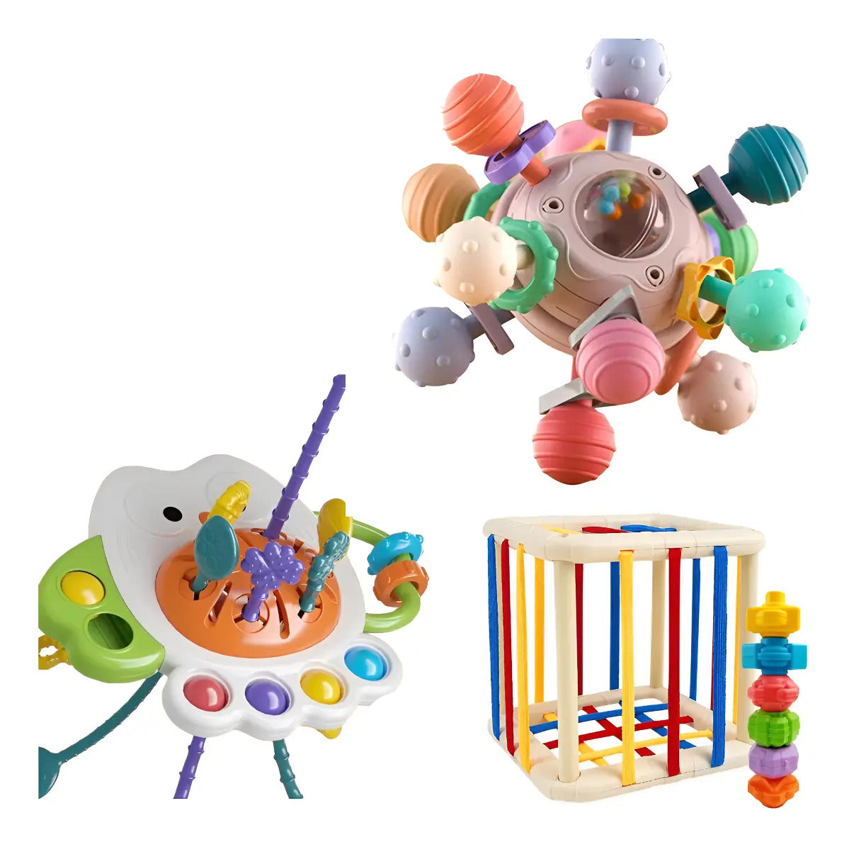 Pack 3 Juguetes Estimulación Temprana Juguete Sensorial Bebe