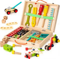 Caja De Herramientas De Madera, Juguete Didáctico Montessori