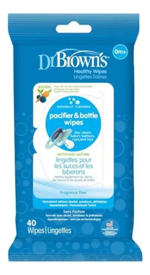 Toallas Limpia Mamaderas Y Chupetes Dr. Brown´s 40unidades