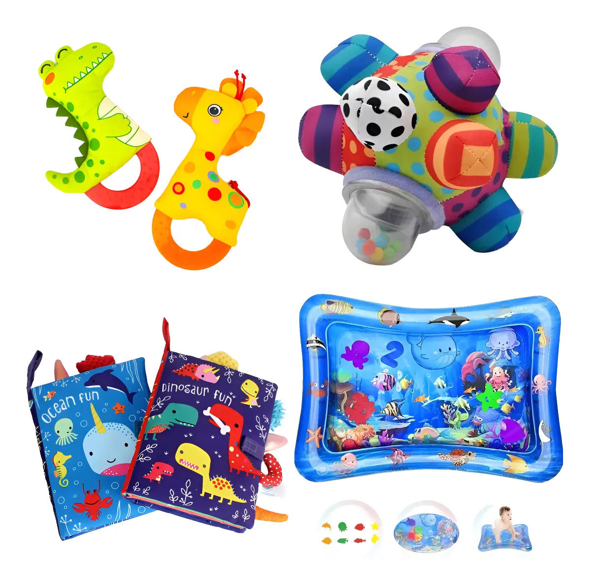 Set 4 Juguetes De Estimulación Sensorial Bebés Gav Multicolor