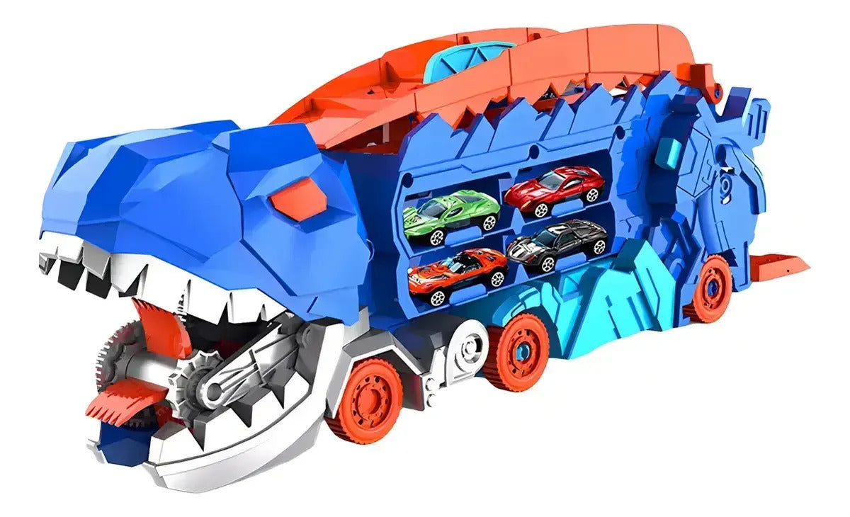 Minicamión 8 Coches De Juguete Con Forma De Dinosaurio Gav Azul