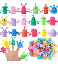Pack 20 Titeres Dedos Sensoriales Silicona Antiestrés Niños