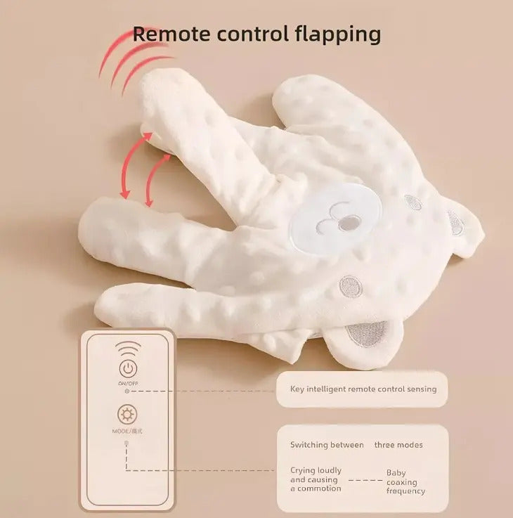 Peluche blanco con movimiento y control