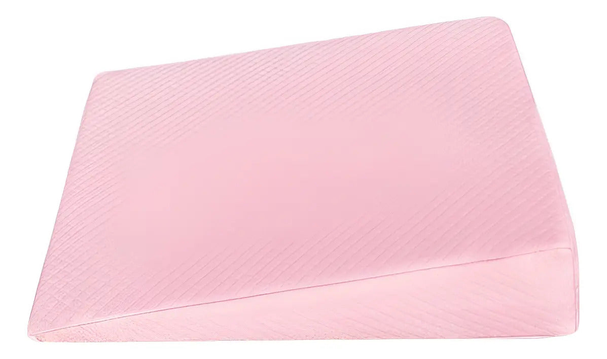 Cojín tipo cuña rosa, vista lateral