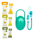 Kit Chupete Dr Marinov + Portachupete + Cajita, Bebe Turquesa 0 A 4m