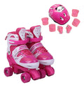 Patines roller con casco y protectores, rosa, talla M 34 a 37