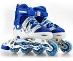 Patines lineales azules, vista adicional